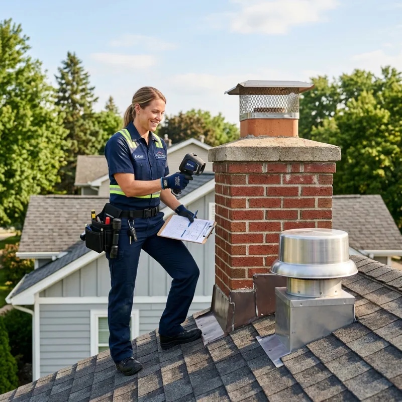 Technician inspecting a Oaklands Junction roof cavity and ductwork for a dead bird