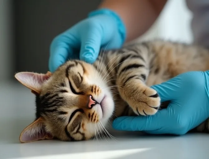 Specialist carefully handling a deceased cat with dignity in Oaklands Junction